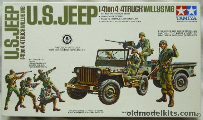 Tamiya 1/35 TWO KITS US Jeep 1/4 Ton 4X4 Willys MB, MM115A plastic model kit